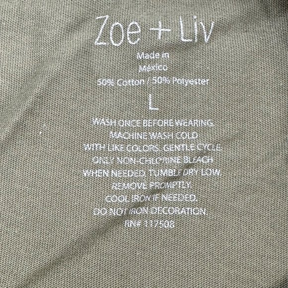 Zoe And Liv Women's Sz Large I Report To My Cat Short Sleeve Tee Shirt Green New - Picture 5 of 11